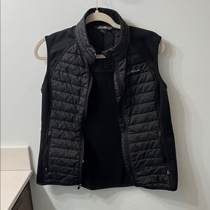 Eddie Bauer Black Quilted and Softshell Women's Vest